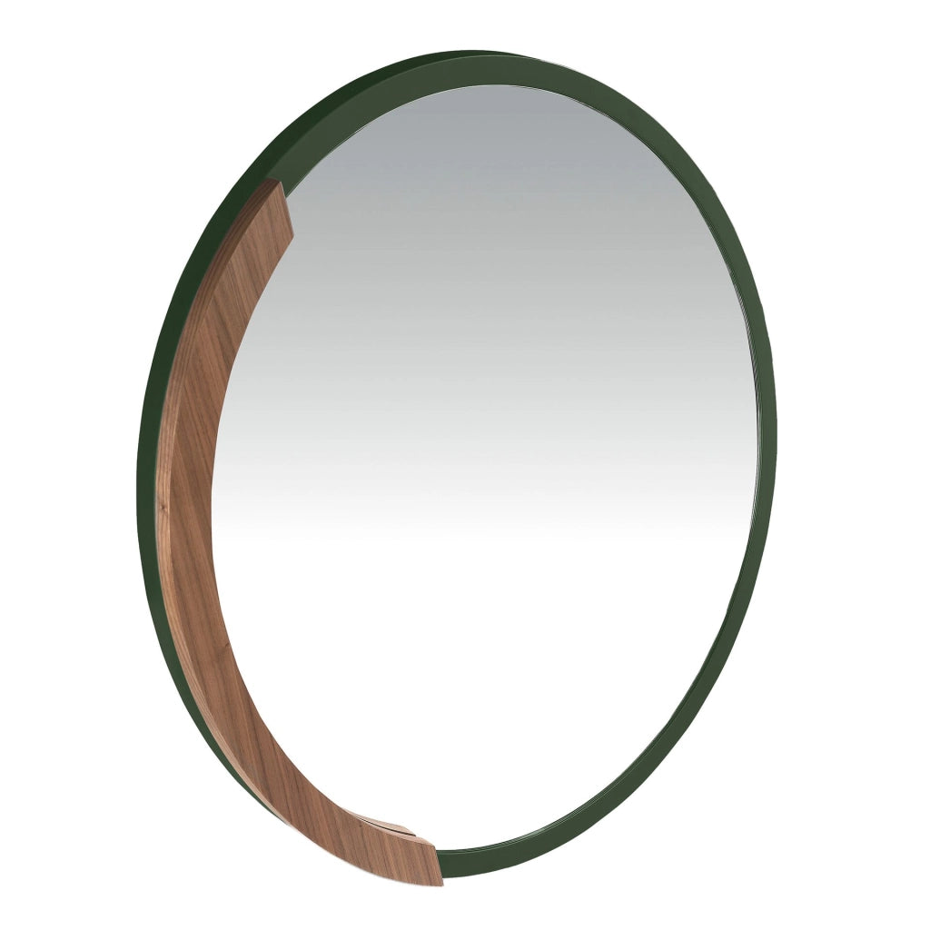 Specchio da parete rotondo Legno MDF color verde