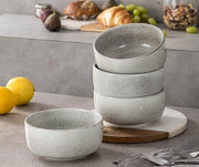 Set di 4 piatti in ceramica per dessert, snack e gelato - 450 ml