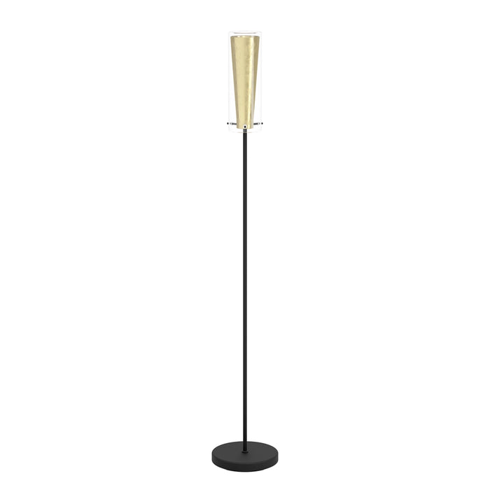Piantana Contemporanea Pinto Gold Acciaio Nero 1 Luce E27