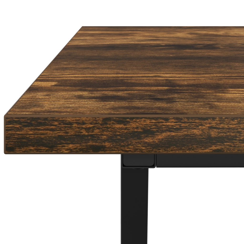 Tavolino da caffÃ¨ in rovere affumicato 100x50x40 cm in legno ingegnerizzato e metallo