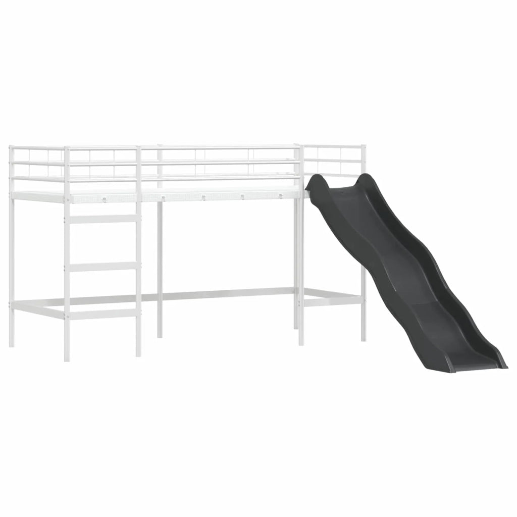 Struttura del letto loft per bambini-Giroletto per bambini Bianco e Nero 90 x 190 cm 589877