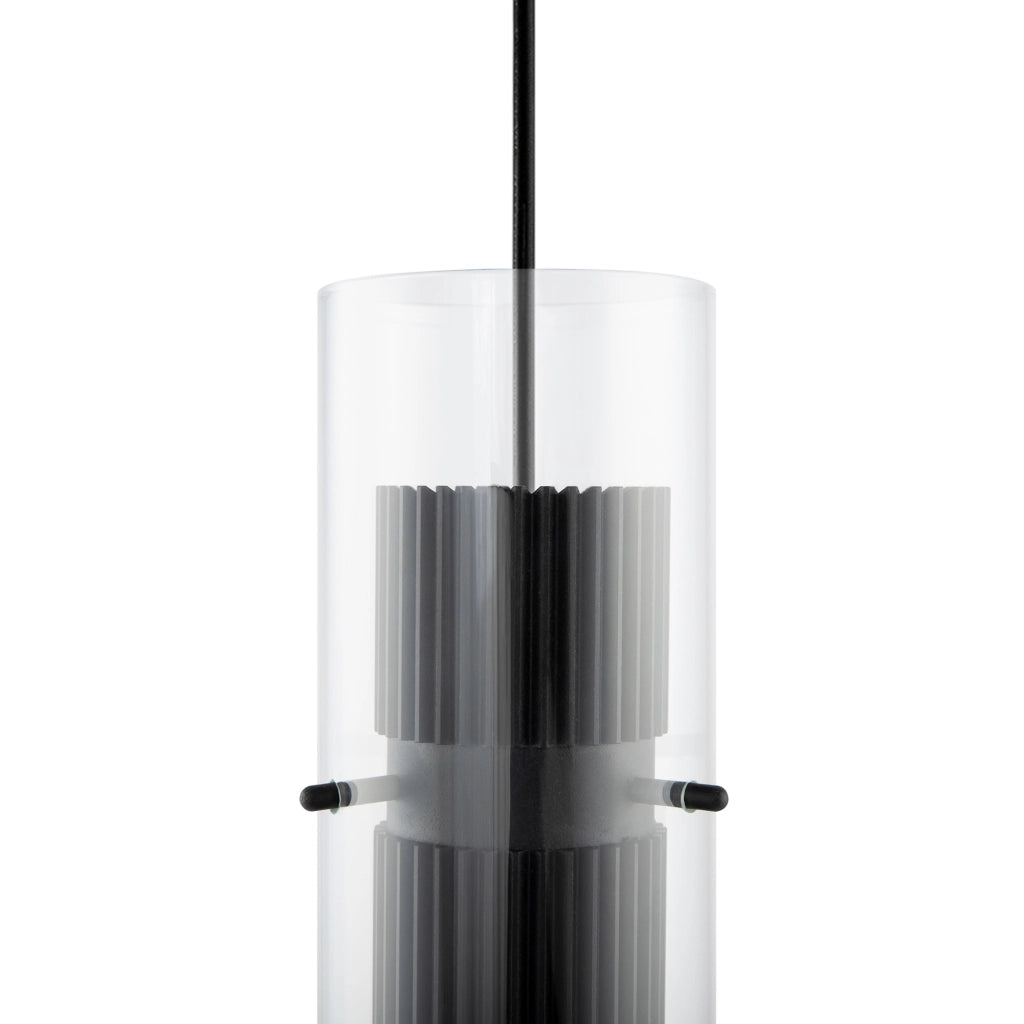 Maytoni Lampadario Sospensione Moderna Dynamics 1 luce GU10 nero alluminio vetro