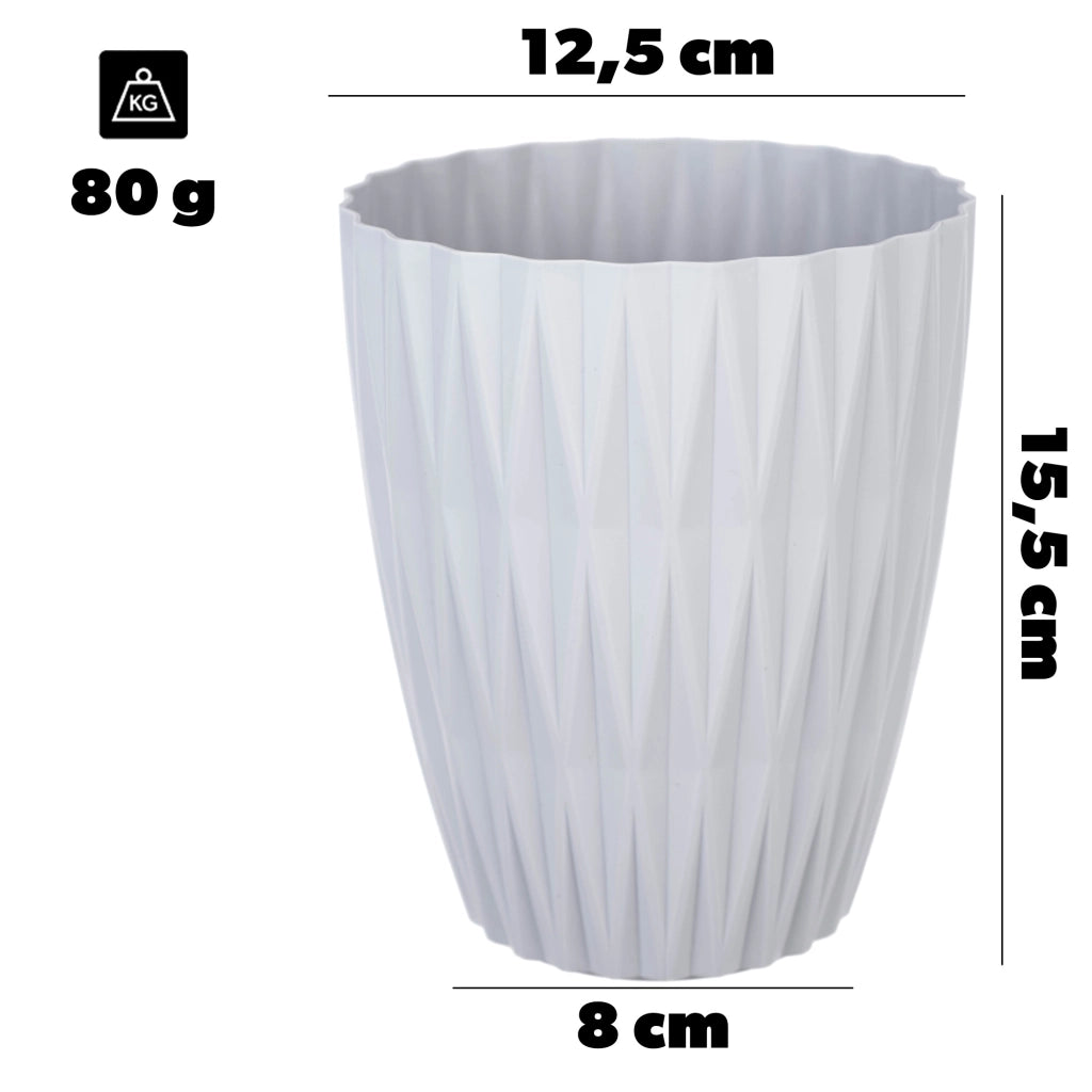 KADAX Doniczka Caro Petit 13 szara lodowa 5730-105