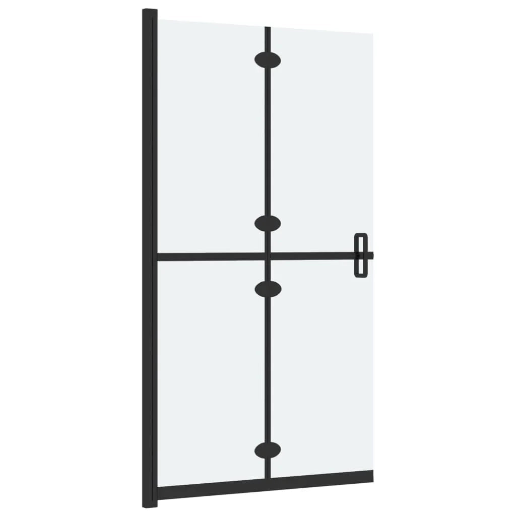Parete doccia pieghevole divisorio per vasca da bagno accessorio per il bagno box doccia arredamento per la casa vetro ESG 120x190 cm satinato 02_0002176