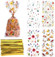 Set di sacchetti per caramelle 100 pezzi - sacchetti per caramelle in cellofan - sacchetti per caramelle - confezione regalo - 4 stili - colore: multicolore - materiale: OPP