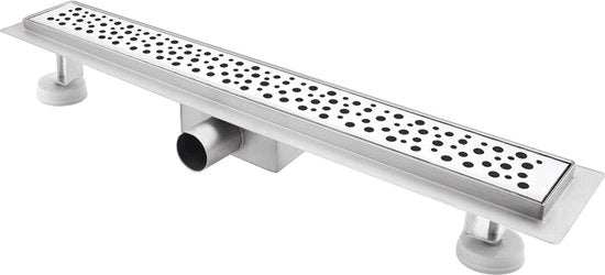 Sifone per doccia 40 cm extra piano in acciaio inossidabile - Set completo di spazzolino, sifone