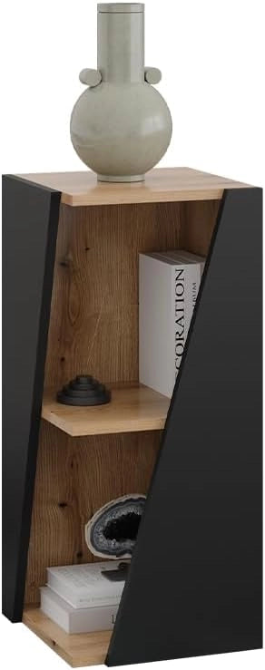 Mobiletto bagno Benno, Antracite, 31.6 x 70.5 cm con ripiani aperti, per la conservazione in bagno, combinabile con altri moduli