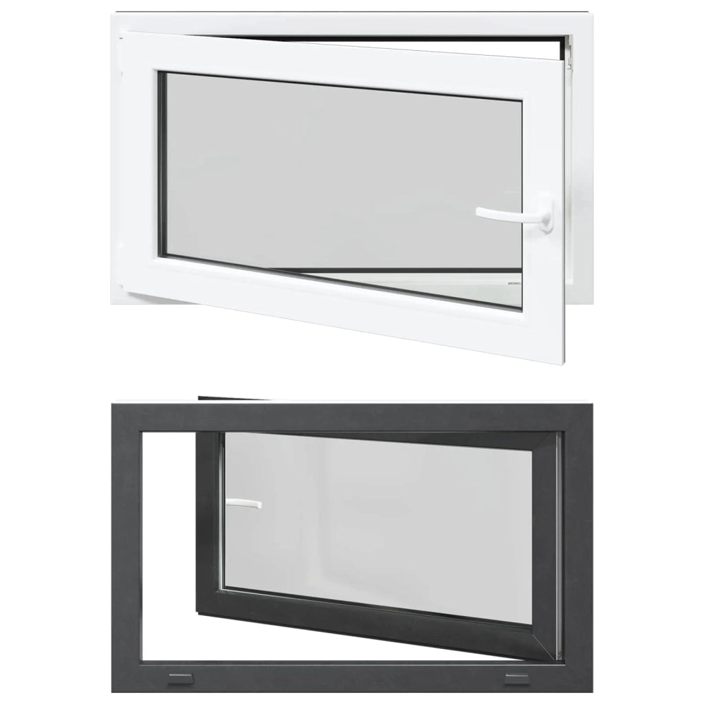 Finestra per Soffitta RISOR 100 x 60 cm PVC e Vetro Antracite CFW1942308