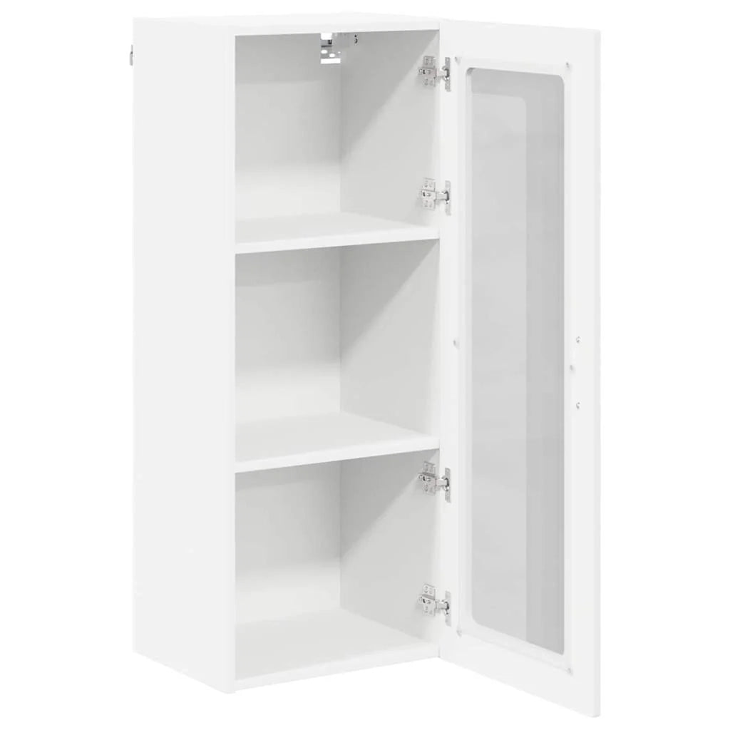 Mobile da cucina rettangolare moderno e pratico 40 x 31 x 100 cm realizzato in legno composito bianco lucido 02_0054116