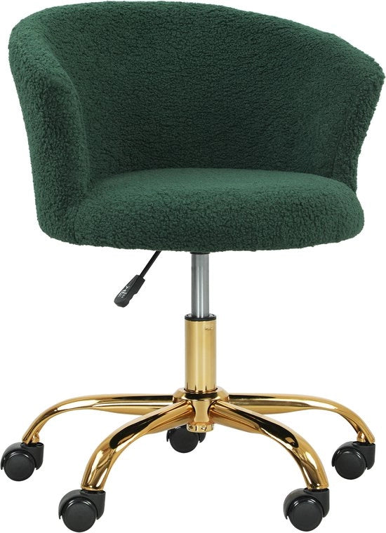 Sedia da Ufficio - Ergonomica - Regolabile - Rivestita - Acciaio a Colorazione Oro
