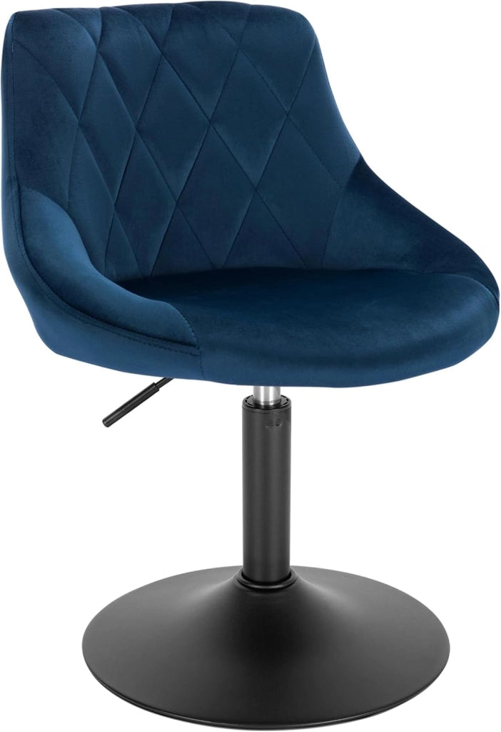 Casa Sedia Alta per Cucina con Schienale in PU, senza Poggiapiedi, l'altezza può essere regolata tra 42-58 cm, Nero, BH241sz-1