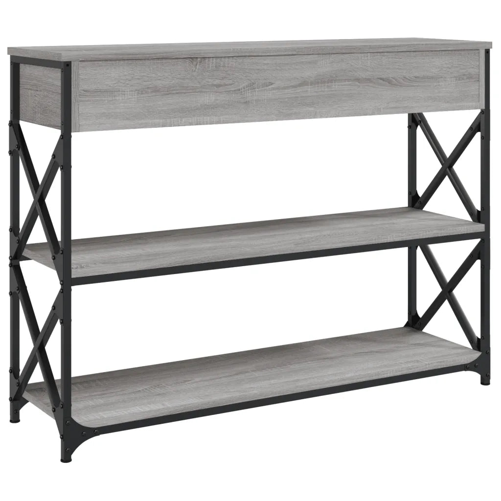 Tavolo Consolle | Tavolo d'Ingresso Grigio Sonoma 100x28x75 cm in Legno Multistrato