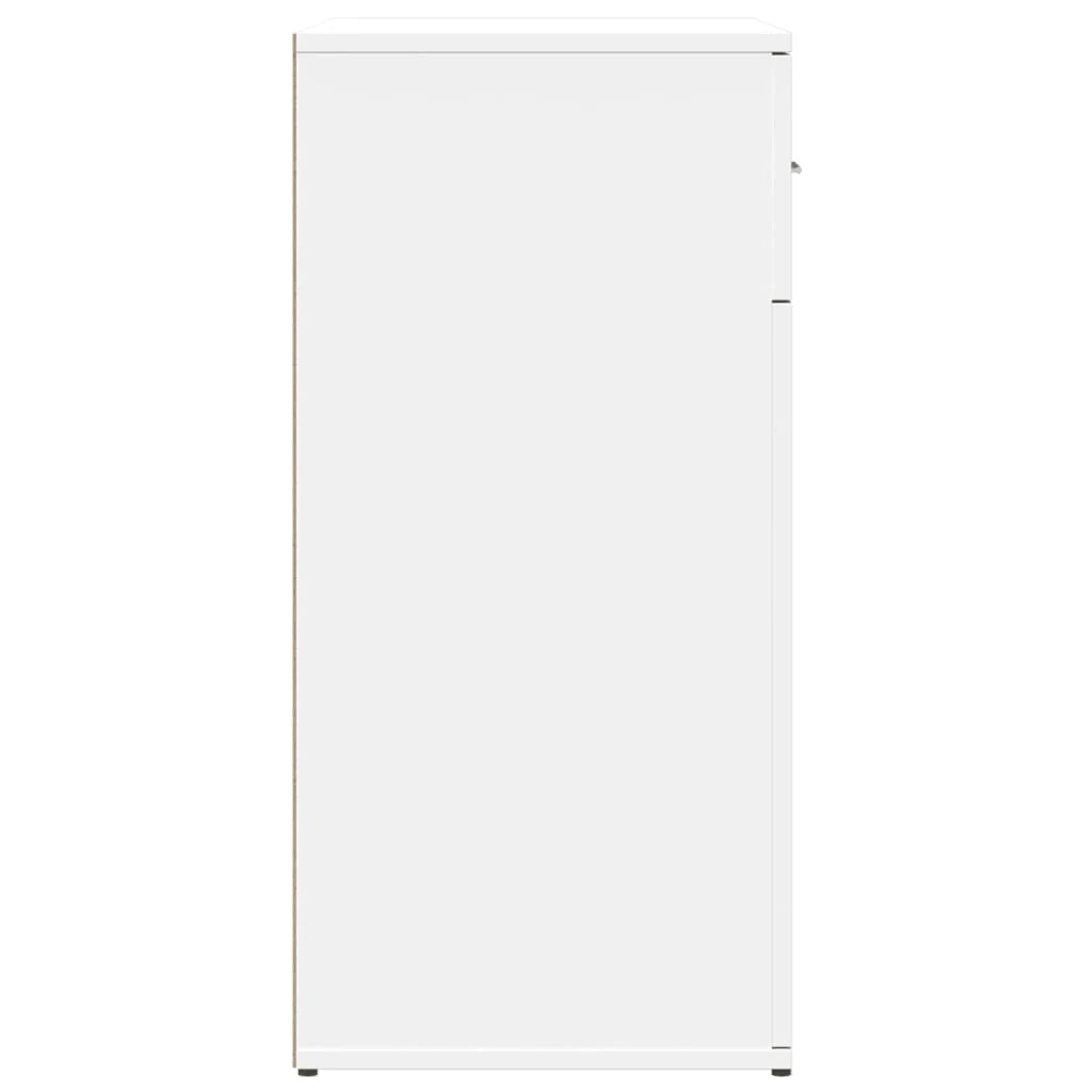 Buffet credenza cassettiera armadio mobile contenitore organizer per cucina soggiorno salotti set da 2 79 x 38 x 80 cm legno ingegnerizzato bianco 02_0036685