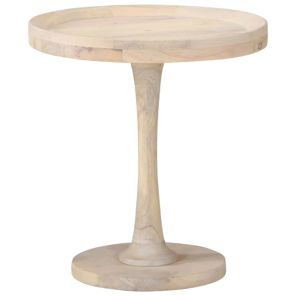 Tavolino | Tavolo laterale di Servizio ?50x55 cm in Legno Massello di Mango