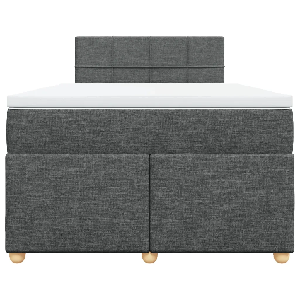 Giroletto a Molle con Materasso Grigio Scuro 120x190cm Tessuto