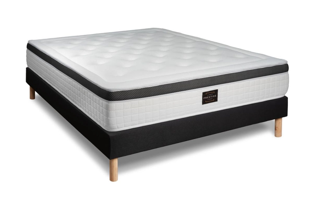 Pacchetto letto completo - Materasso 180x200cm + Box spring con doghe (kit) + 2 cuscini + Piumino - Privilège