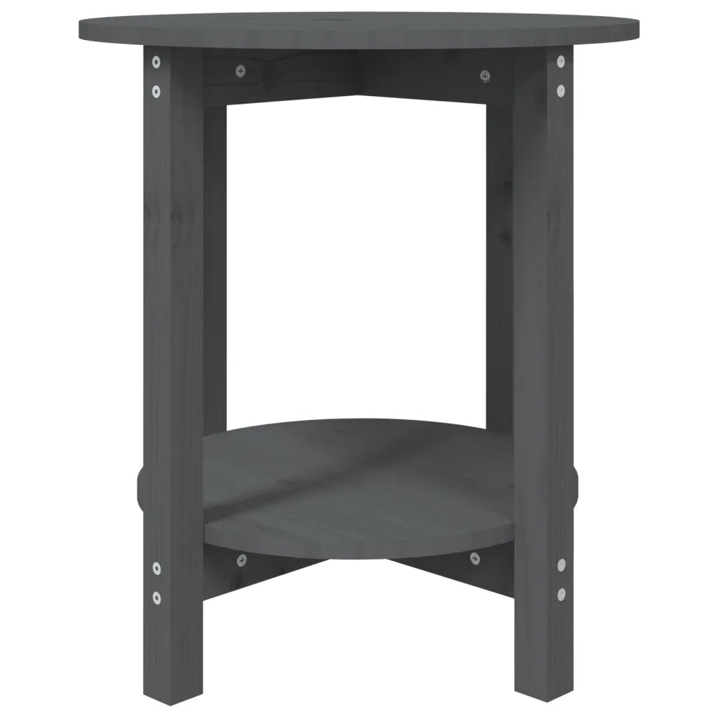 Tavolino da Salotto Grigio Ã˜ 55x60 cm in Legno Massello di Pino cod mxl 6289