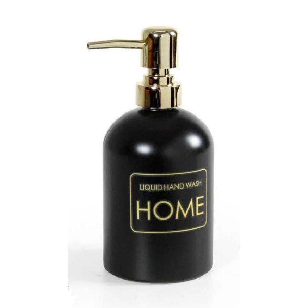 Trade Shop - Portasapone Liquido Dosatore Dispenser 450ml Oro In Vetro Vari Colori Ass 811586 -