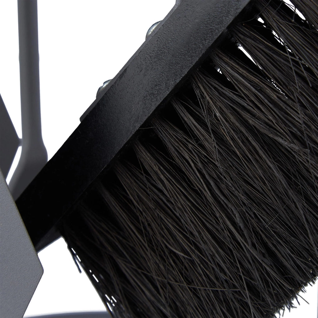 Set di 5 attrezzi per camino con accessori: pala spazzola pinza supporto attizzatoio grigio 13_0002447