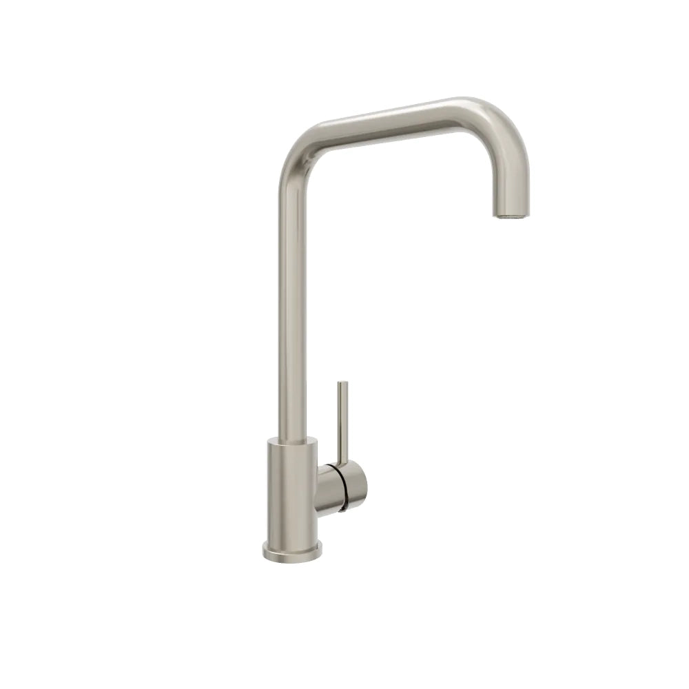 Miscelatore lavello cucina orientabile in acciaio inox satinato | Cannella
