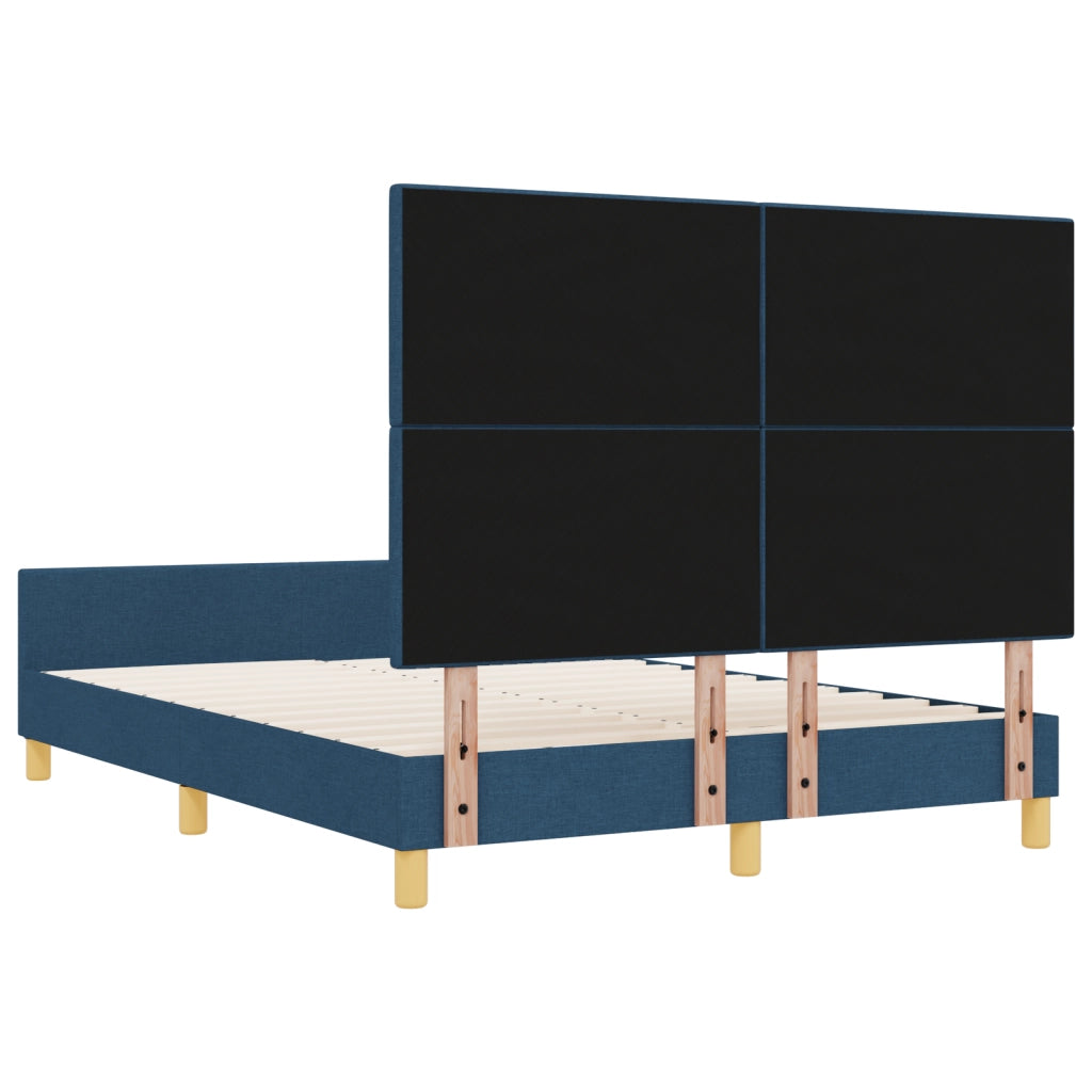 Letto Blu 140x190 cm Tessuto
