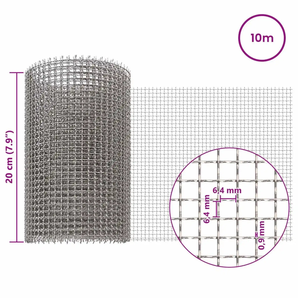 Rete per schermatura 20 x 1000 cm 3 Mesh Argento 42039628
