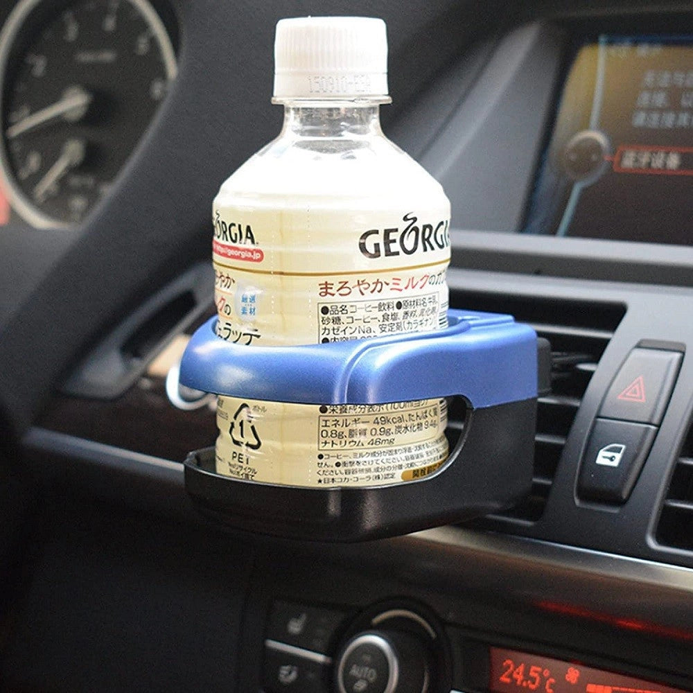 Trade Shop - Set 2 Pz Portabottiglie Universale Bevande Ganci Bocchette Aria Per Auto Camion -