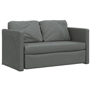 Divano letto | Sof¨¤ letto | Letto singolo da Terra 2 in 1 Grigio Scuro 112x174x55 cm Tessuto