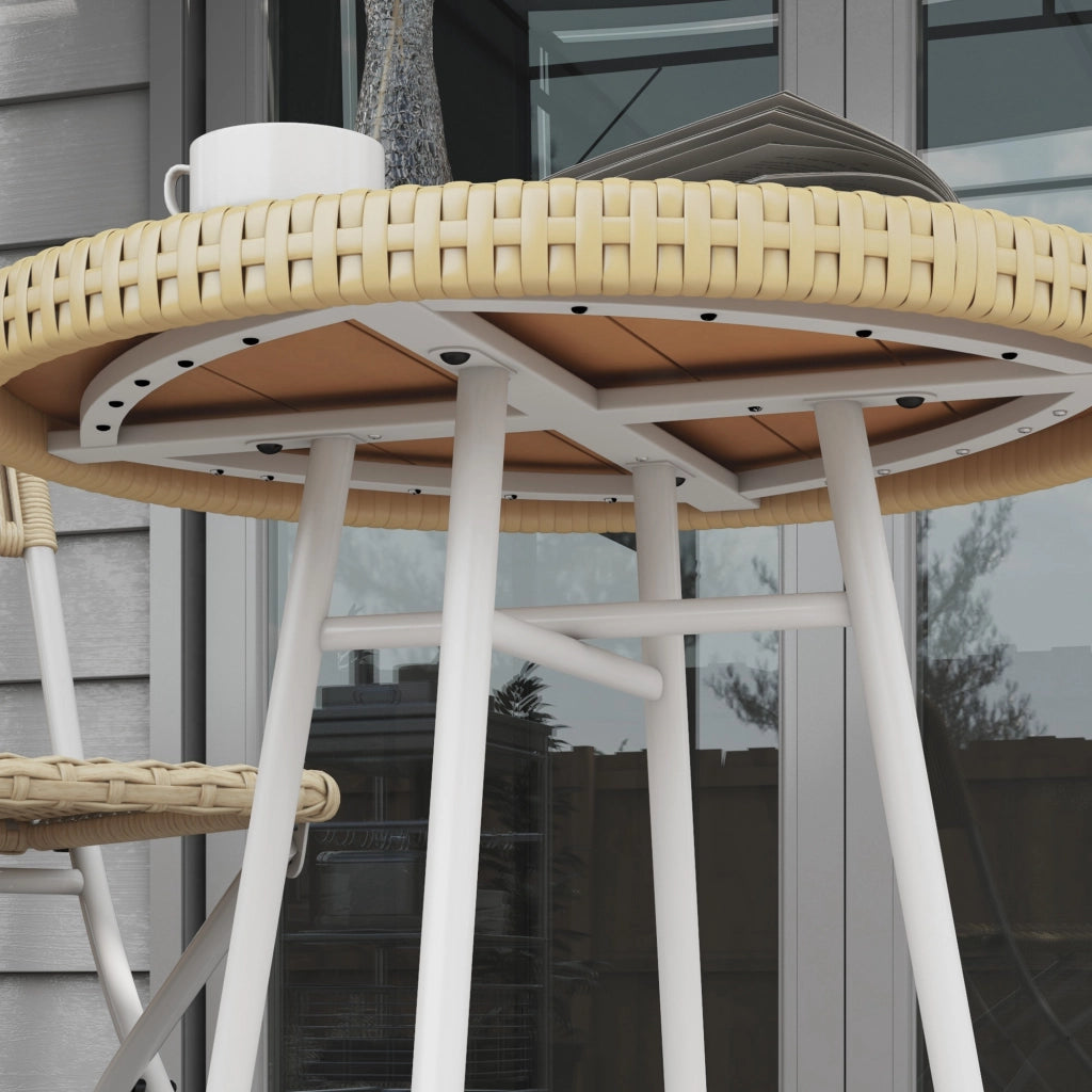 Tavolino da caff¨¨ in rattan sintetico ¨C Minimal ¨C 50x50x55 cm natural