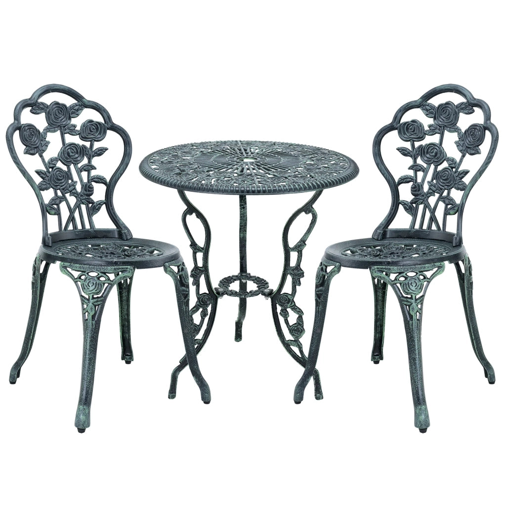 Set da bistrot kit da bistrot vintage set tavolo e sedie da giardino ghisa verde 03_0003737