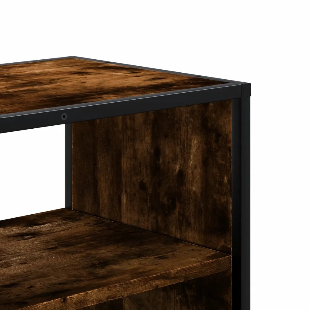 Mobile TV Rovere Fumo 100x31x39,5cm Legno Multistrato e Metallo