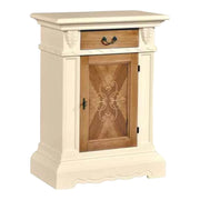 Madia credenza in legno 1 porta avorio noce grano 70x38x93 - Mobili 2G