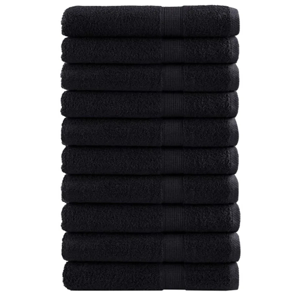 Asciugamano per Ospiti SOLUND 25 pcs Nero 80 x 200 cm 550 gsm 42008317