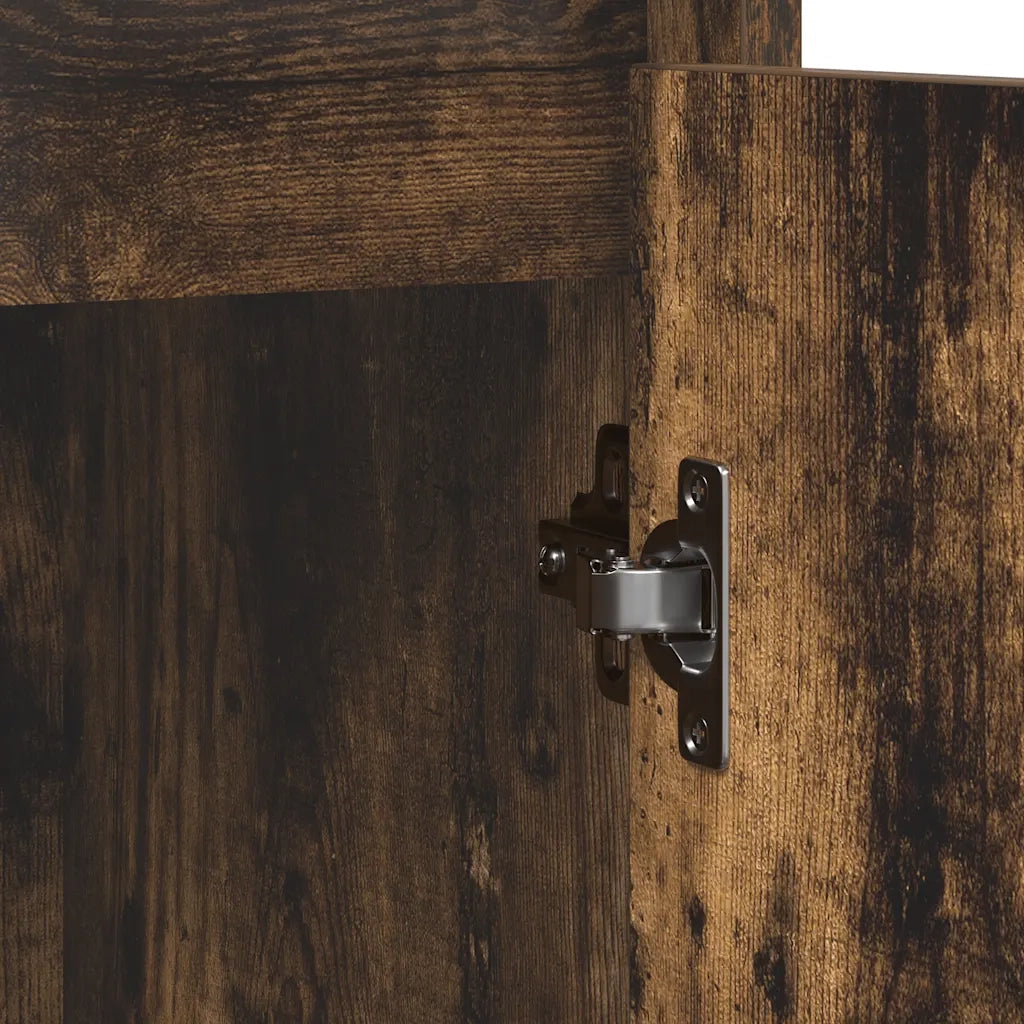 Credenza Rovere Fumo 85x34x76 cm in Legno Multistrato