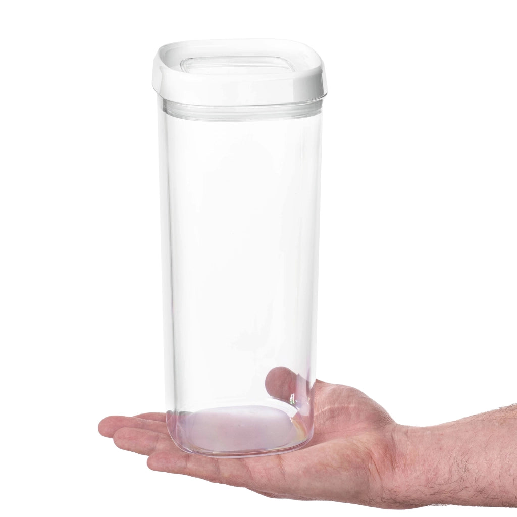 KADAX Contenitori per alimenti sfusi e spezie con coperchio, in plastica, confezione da 3 pezzi.