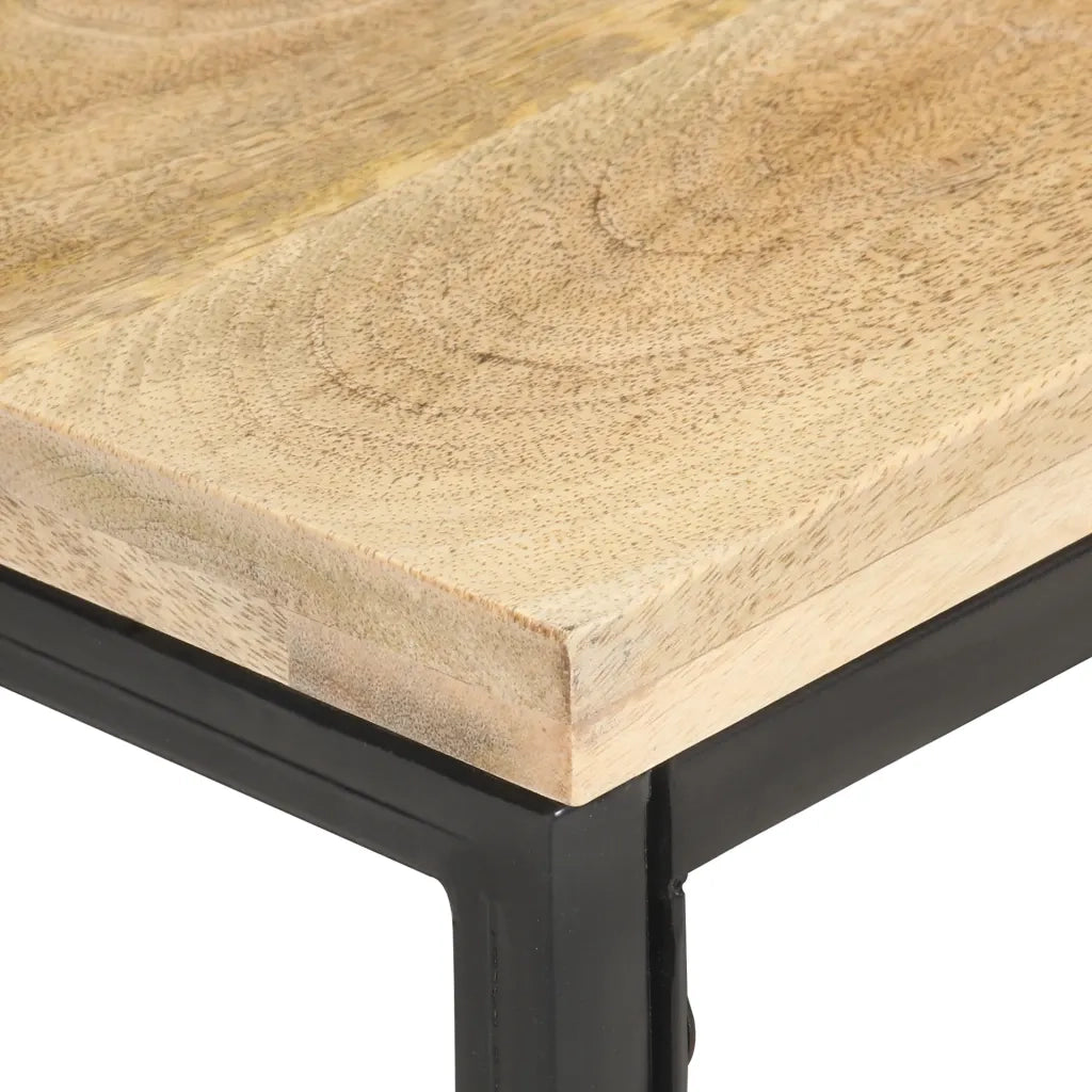 Tavolino Laterale 40x40x35 cm in Legno Massello di Mango 320241
