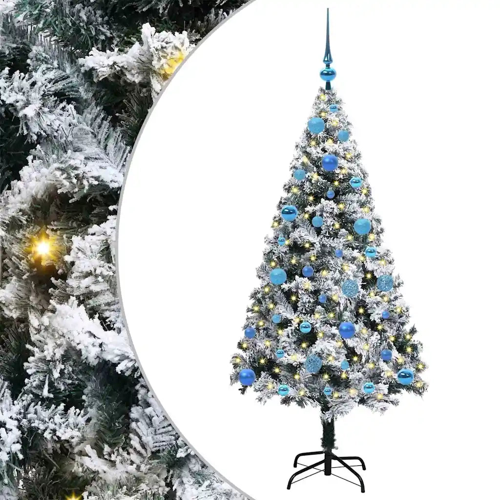 Albero di Natale Artificiale-Albero Natalizio con 150 LED Bianco 150 cm 534624