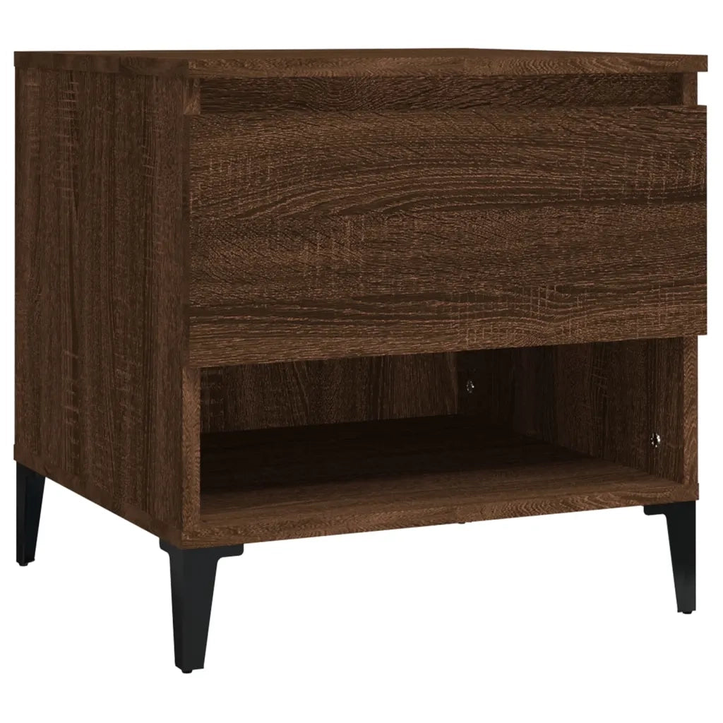 Tavolini 2 pz | Tavolo laterale Rovere Marrone 50x46x50 cm in Legno Multistrato