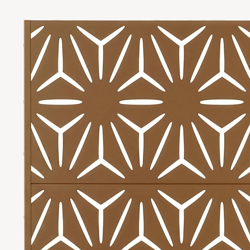 Pannello Divisorio Kilsturd in Acciaio Zincato con Motivo Decorativo 180x120 cm - Marrone casa.pro