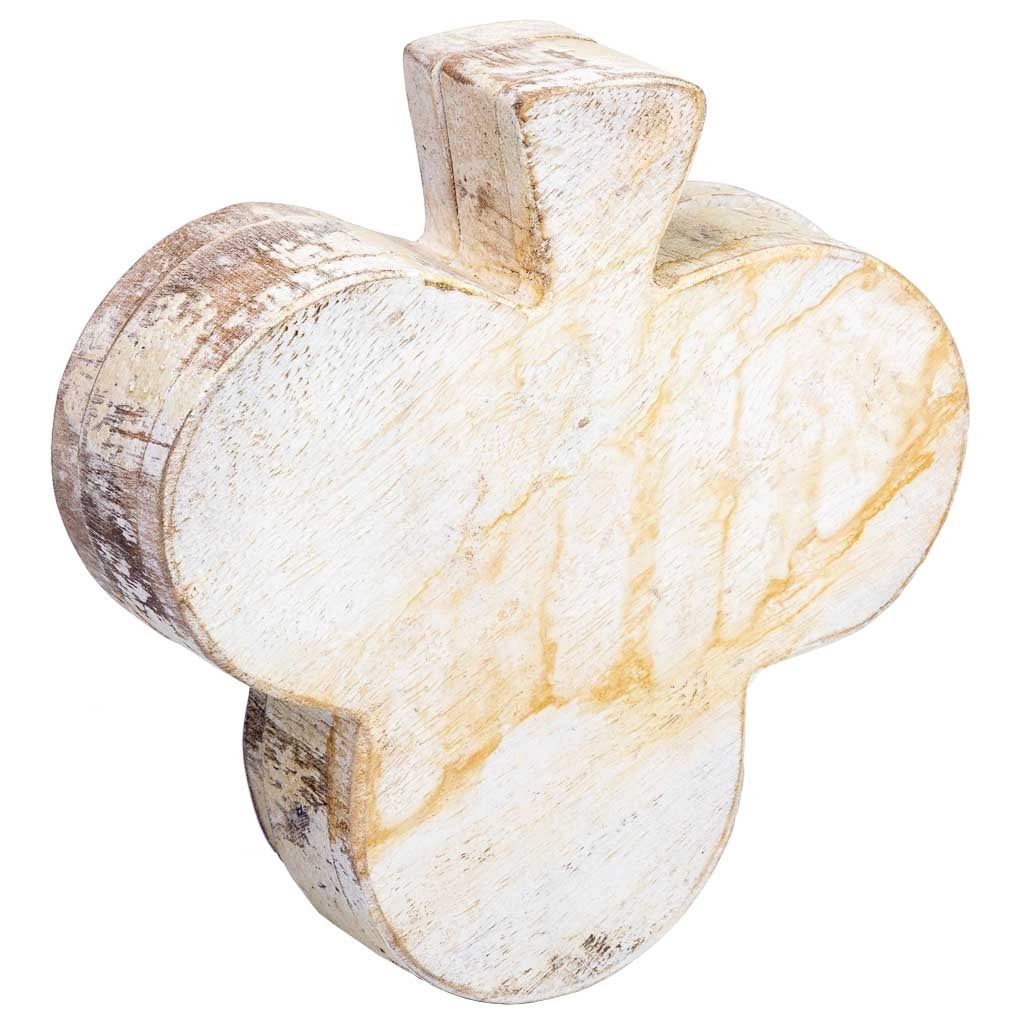 Scatola in legno intagliata con finitura artigianale marrone anticato 17,5x17x5h cm