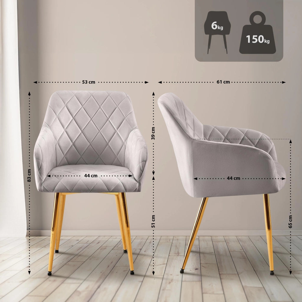 2er Set Esszimmerstuhl Monett Samt G