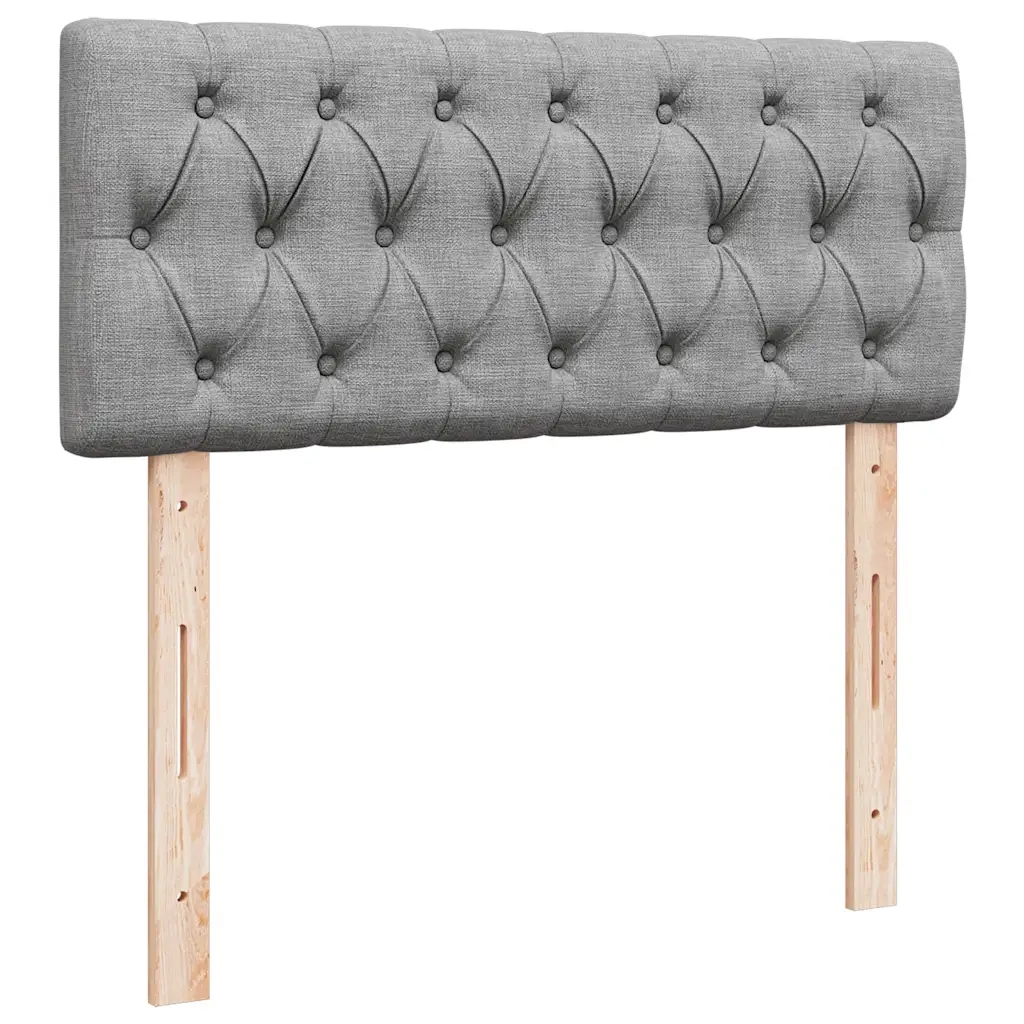 Pouf Letto con Materasso Grigio Chiaro 120x190 cm in Tessuto 3311525