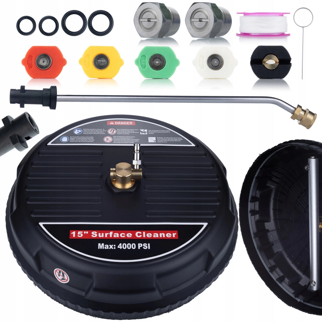 Spazzola Professionale T-Racer 15" con Attacco Rapido 1/4" – Alta Pressione, 160 Bar, 450-650l/h