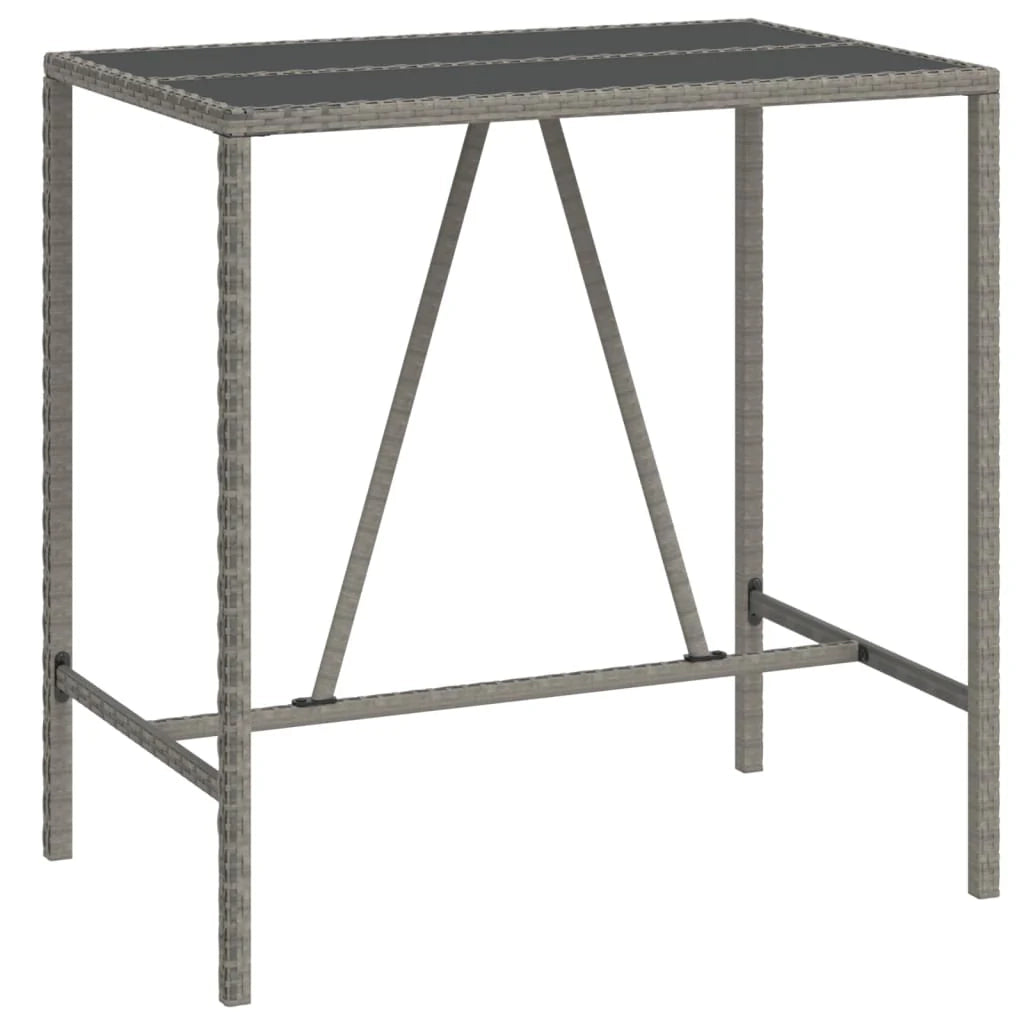Set bar da giardino da 7 pezzi con cuscini in polyrattan grigio 02_0013422