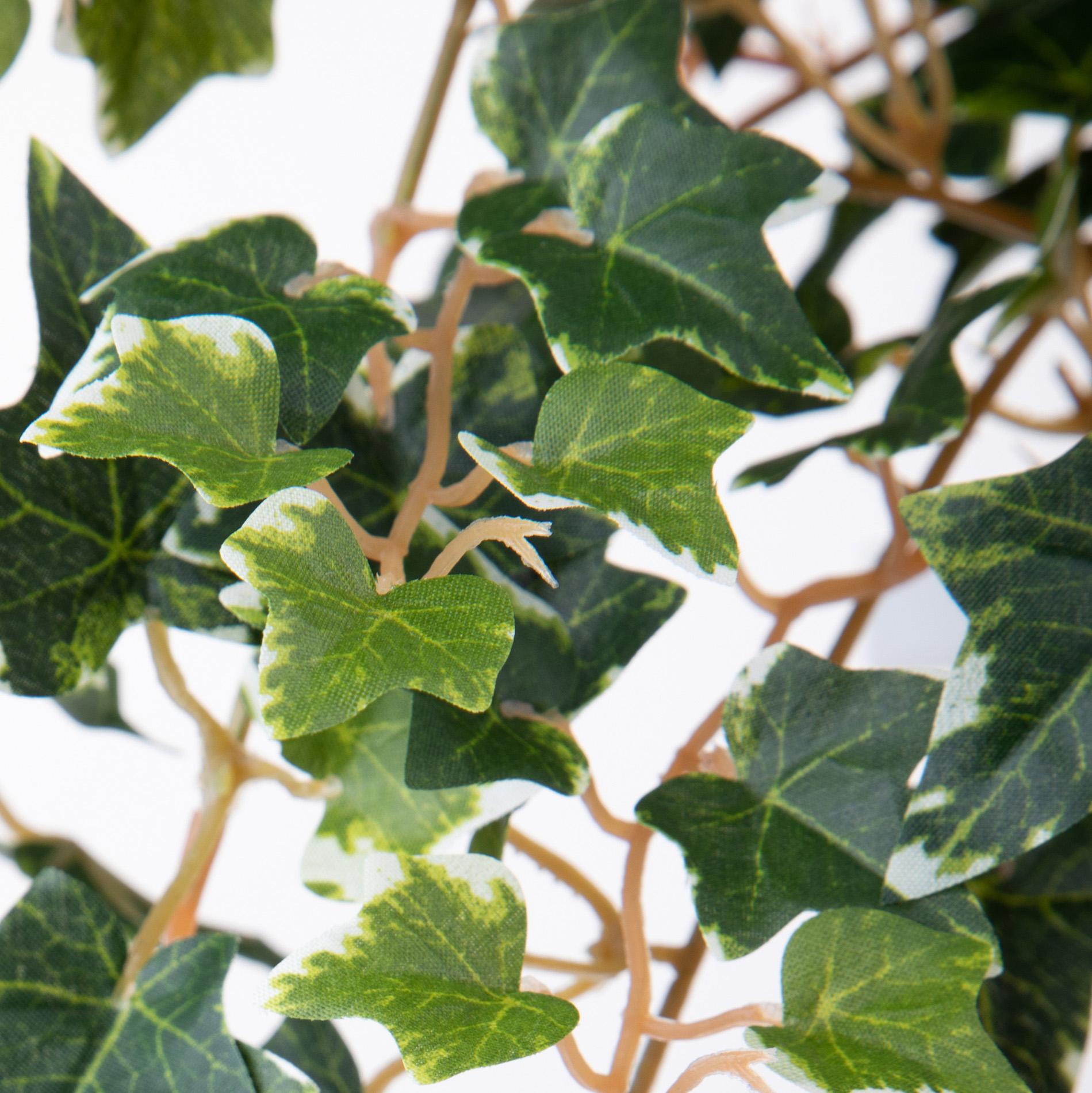 Set 2 Cadente Mini Edera Artificiale con 302 Foglie H50 cm Verde