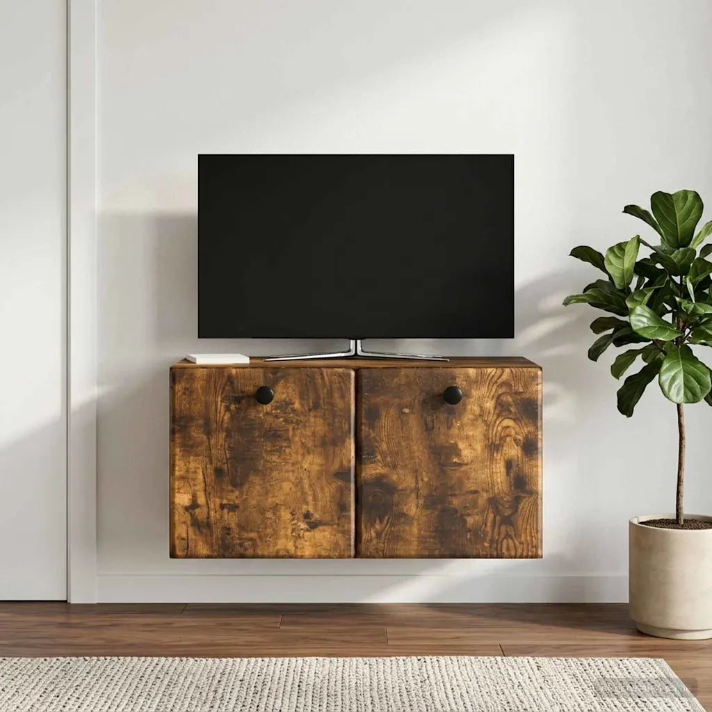 Mobile Porta TV da Muro 59,5 x 31 x 30 cm Rovere Fumo 899220