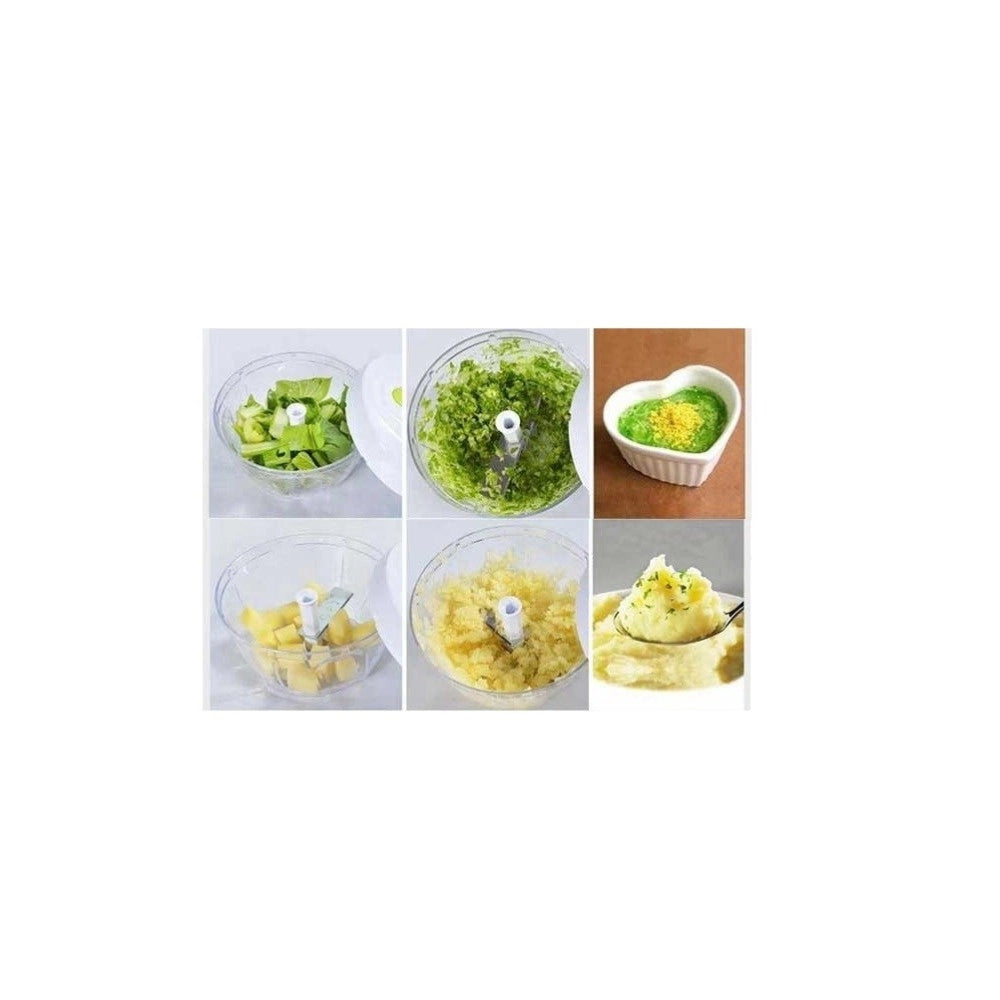Trade Shop - Tagliatutto Manuale Piccolo Sminuzzare Tagliare Tritare In Un Attimo Mini Chef -