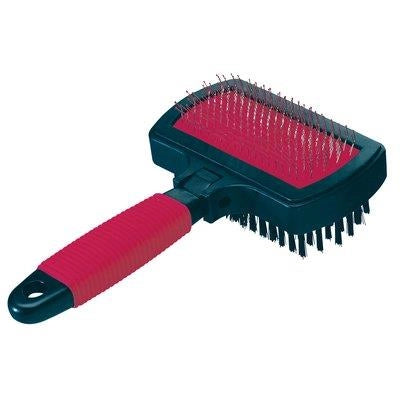 SPAZZOLA CARDATORE X CANI E GATTI - M.PLASTICA ANTISCIVOLO- 3 pezzi