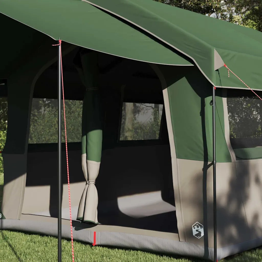 Tenda familiare per 4 persone Verde e Bianco 324 x 255 x 230 cm