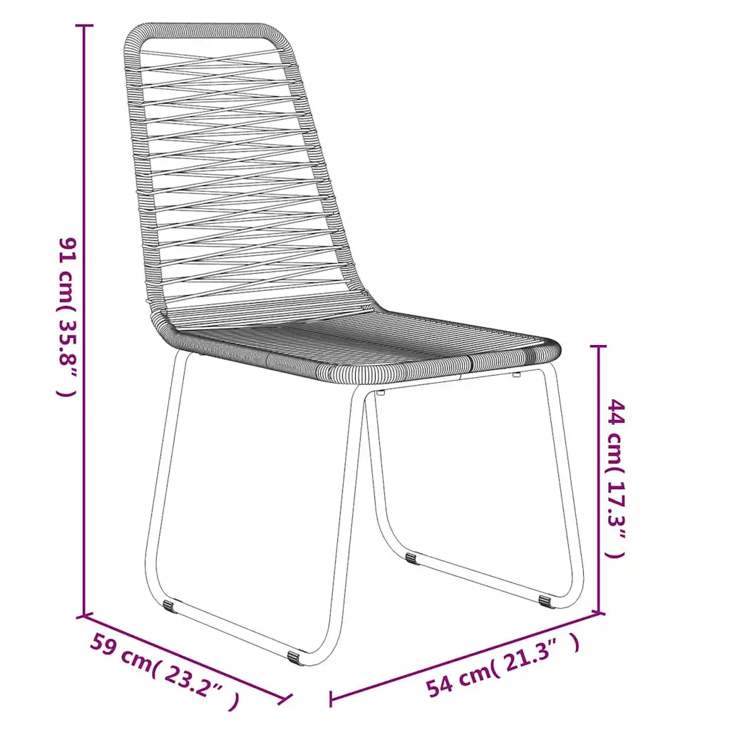 Set da Pranzo da Giardino 5 pz Nero  cod mxl 35458